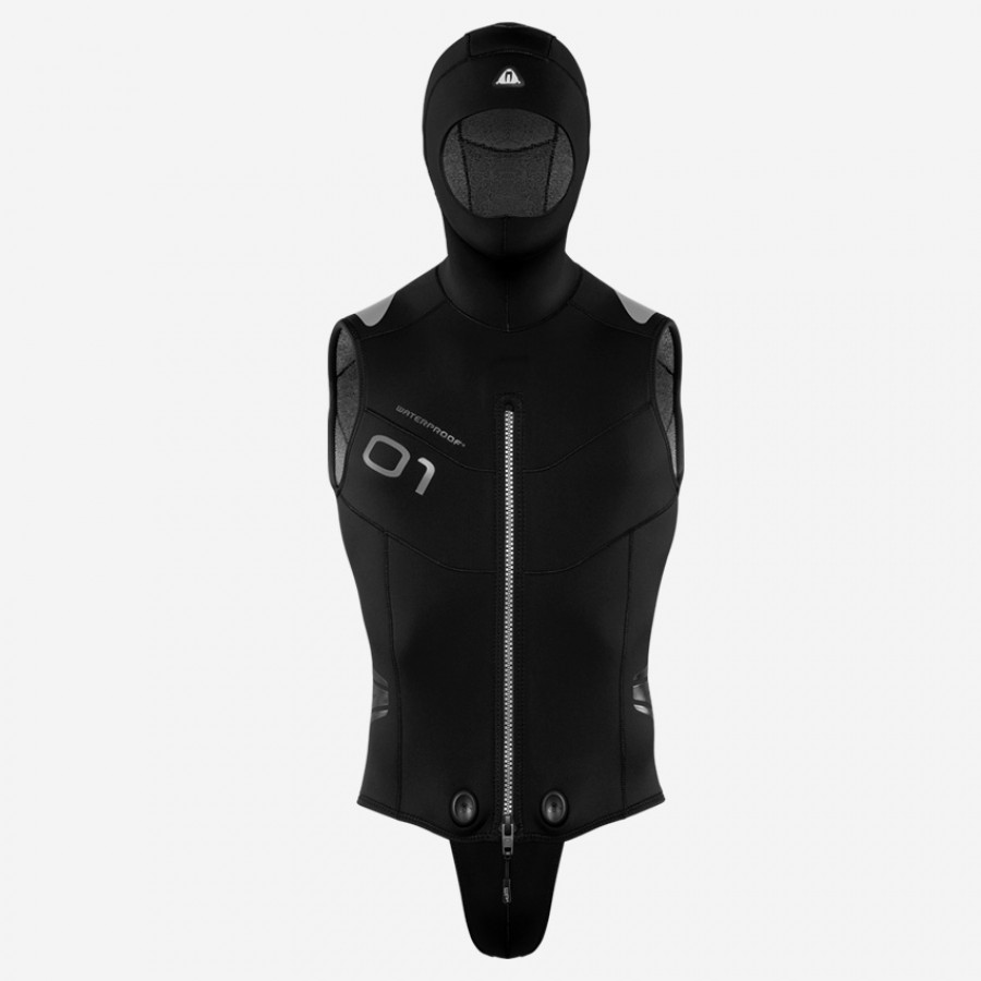wet type - suits - scuba diving - vests - accessories - neopren - O1 MEN'S OVERVEST 5MM WITH HOOD  DIVING SUITS
